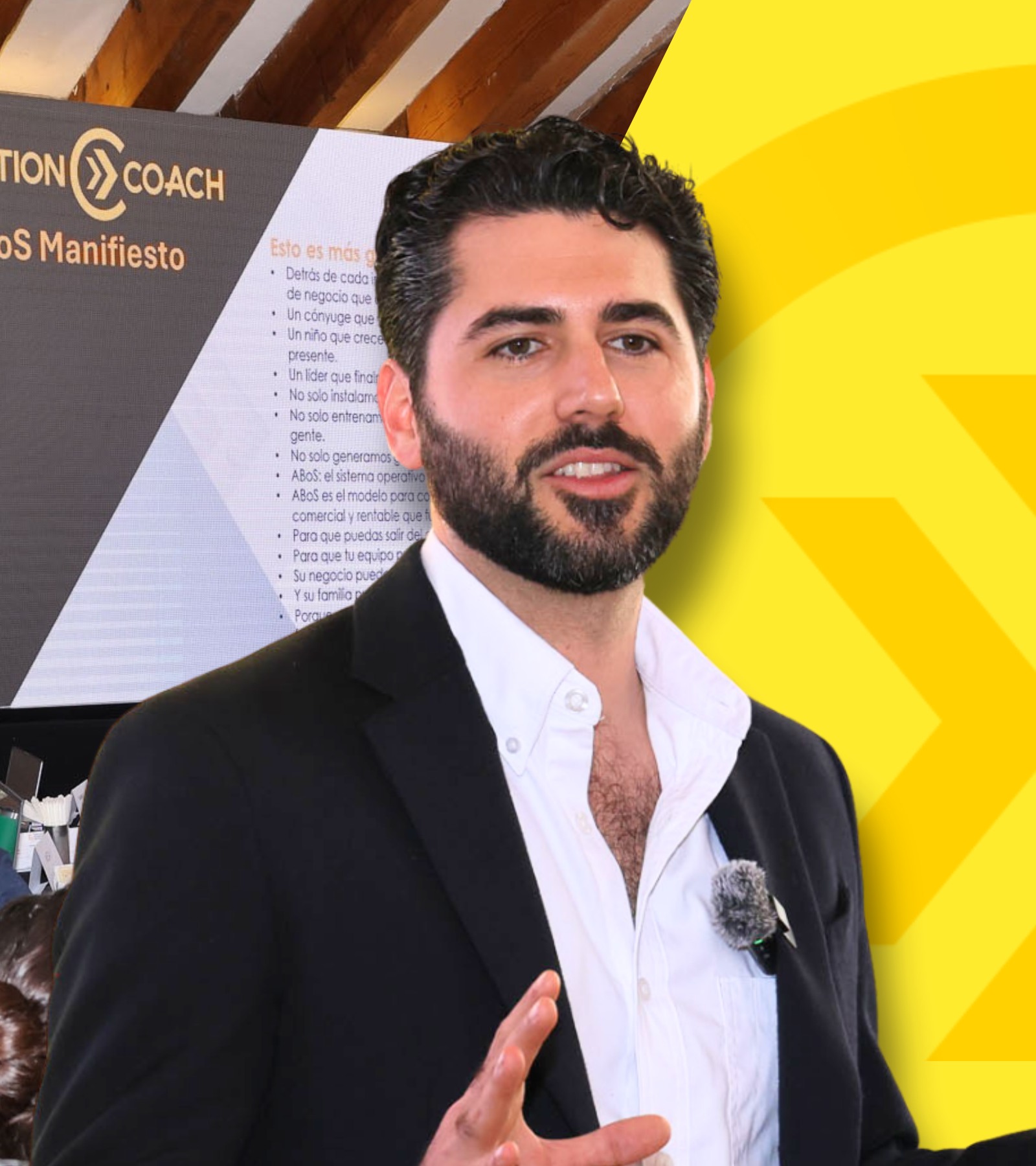 Coach de ActionCOACH durante una presentación